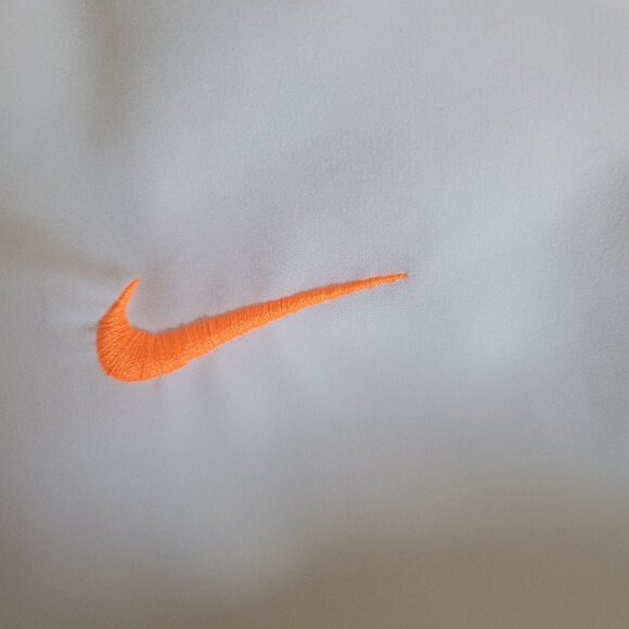 Nike Dri-Fit Gray White Orange Lined Full Zip Windbreaker Mens Medium - Picture 9 of 10